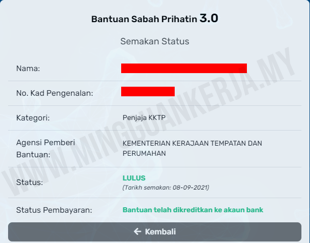 Cara memohon bantuan sabah prihatin