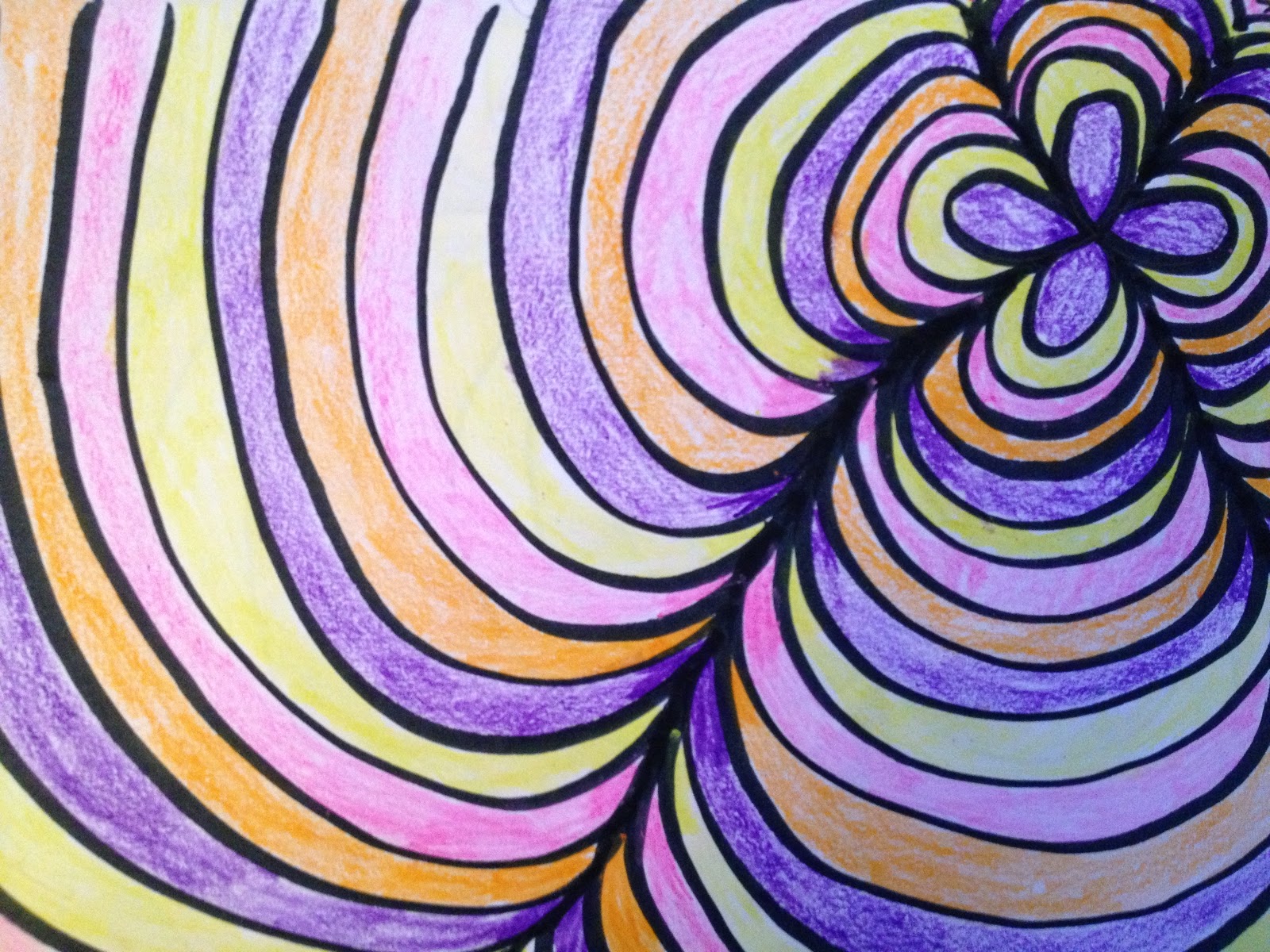 ART with Mrs. Garrett! Op Art lately..