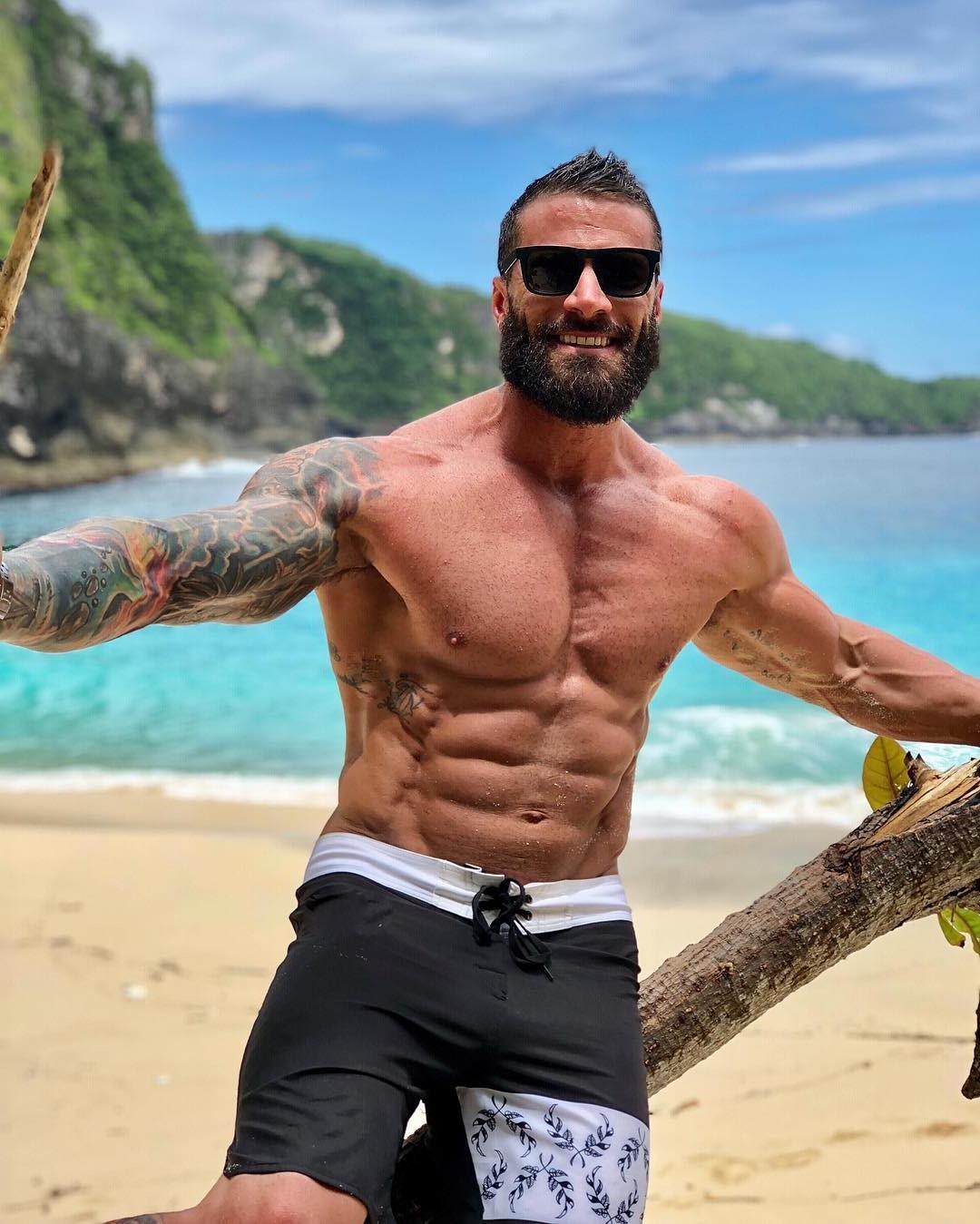 sexy-bearded-dilfs-parker-egerton-shirtless-tattoo-body-straight-beach-daddy