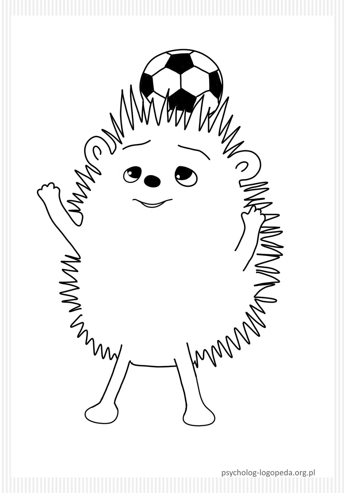 jeż darmowa kolorowanka free printables hedgehog coloring page