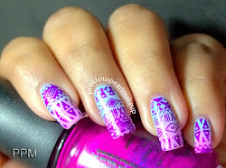 aztec nail moyou makeline stamping purple artist