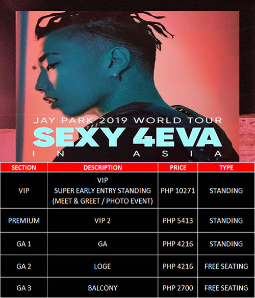 Get up close and personal with Jay Park; Sexy 4 Eva Tour in Manila on