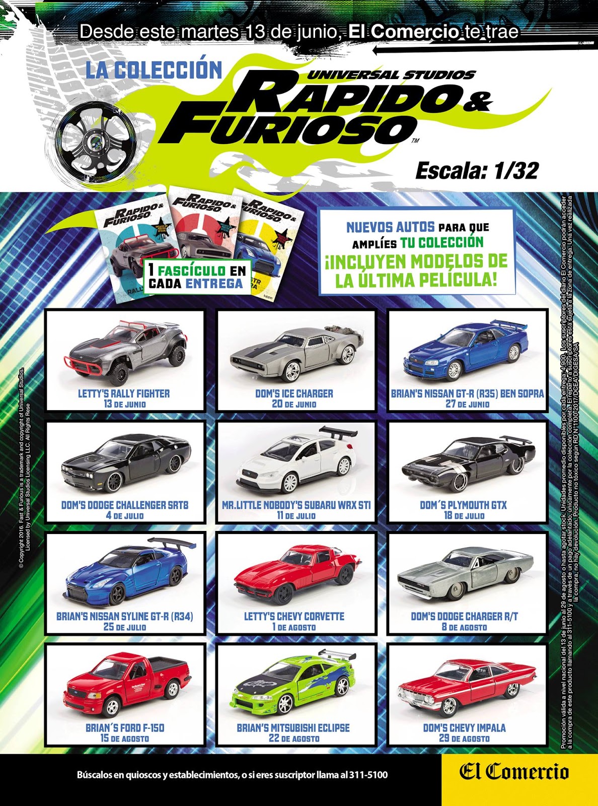 coleccion rapido y furioso 2 peru