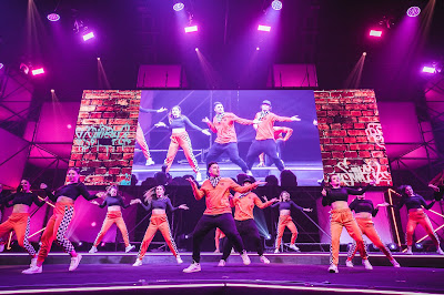 A photo of Jayden Rodrigues and his crew performing at YouTube Festival