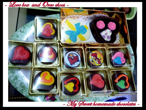 Love box dan Coklat oreo dengan pelbagai design