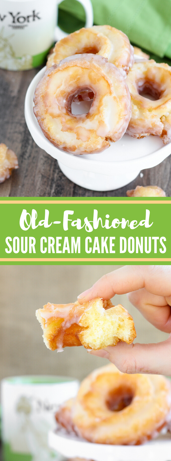 Old Fashioned Sour Cream Cake Donuts #desserts #breakfast