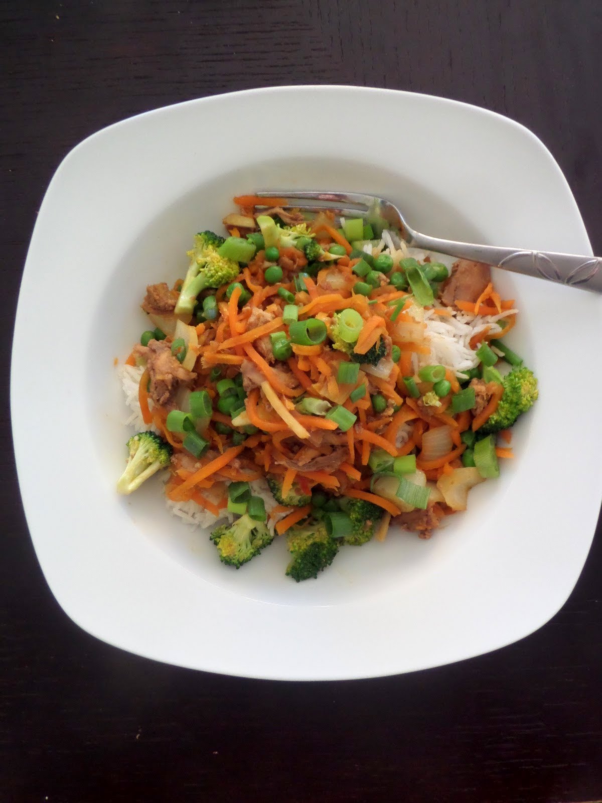 Ginger Chicken Stir Fry:  A simple chicken stir fry with a bite, from fresh ginger.