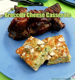 Broccoli Cheese Casserole can be shared as a side dish or even an appetizer. Lower fat options makes this recipe healthier than most casseroles made with cheese. | Recipe developed by www.BakingInATornado.com | #recipe #vegetables
