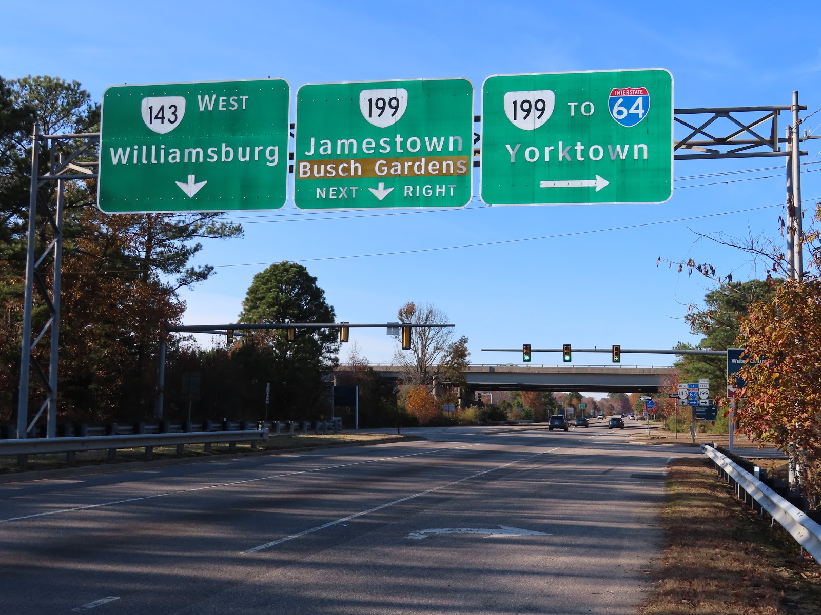 Luke's Signs Route 143/Merrimac Trail & Rt. 199 Williamsburg, VA