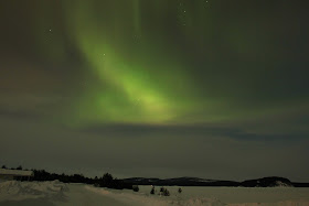 Una de las auroras boreales observadas en el viaje
