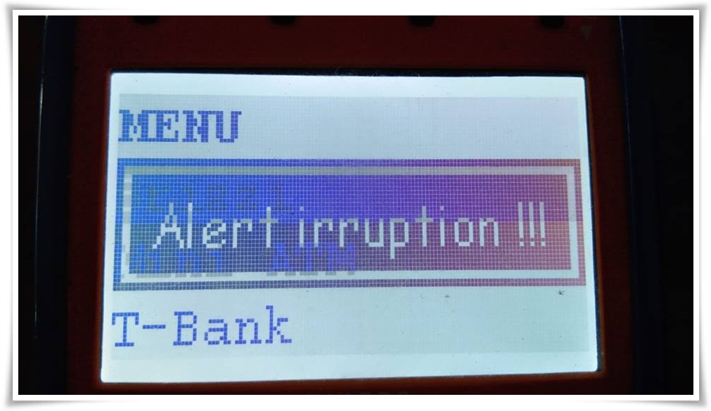 Alert irruptions pada mesin EDC BRILink