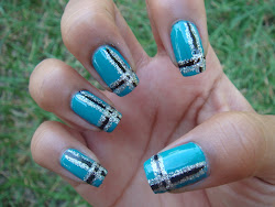 nail teal cross designs lacquer thursday