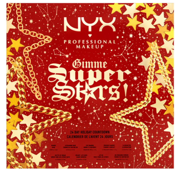 NYX Gimme Super Stars 24 Day Holiday Advent Countdown 2021 Contents Reveal!