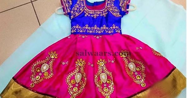 Pink Work Lehenga Kundan Kids Blouse - Indian Dresses