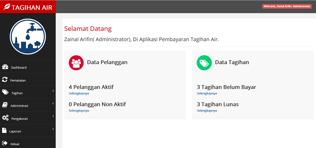 Sourcecode Aplikasi Pembayaran Tagihan Air Berbasis Web
