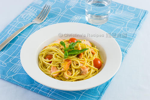 三文魚意大利粉配檸檬忌廉汁 Salmon Spaghetti with Creamy Lemon Sauce02