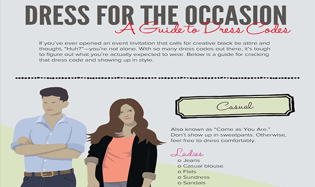 A Guide To Dress Codes #infographic