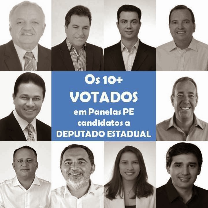 Os dez candidatos a Deputado Estadual mais votados nas eleições 2014 no município de Panelas Os dez candidatos a Deputado Estadual mais votados nas eleições 2014 no município de Panelas