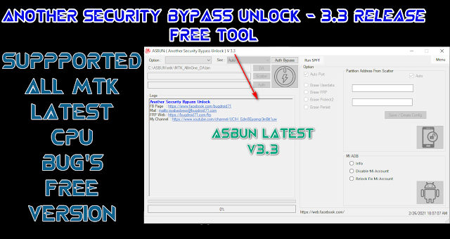 Another Security Unlock Tool (ASBUN) V3.3