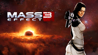 Mass Effect 3 Girl Miranda Lawson  Latex Dress holding Gun HD Wallpaper