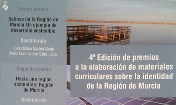 PRIMER PREMIO 4ª EDICIÓN DE MATERIALES CURRICULARES SOBRE LA IDENTIDAD DE LA REGIÓN DE MURCIA