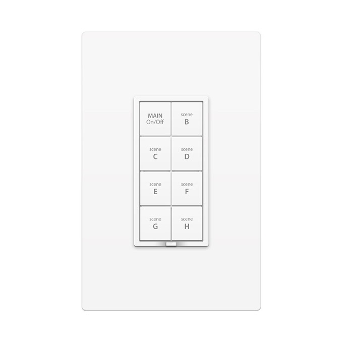 Insteon Remote Control Dimmer Keypad, 8-Button - White