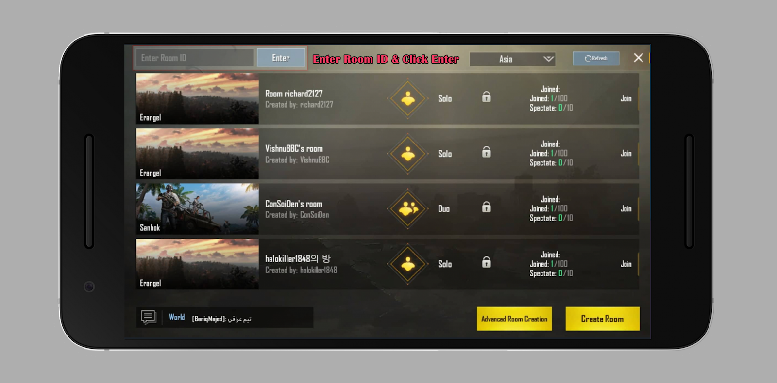 How To Enter Room Id And Password In Pubg Mobile How to Join the PUBG Custom Rooms?