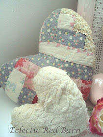 Vintage quilted hearts
