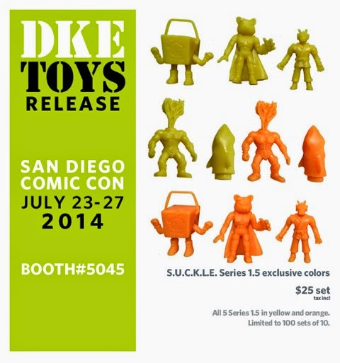 San Diego Comic-Con 2014 Exclusive S.U.C.K.L.E. Series 1.5 Orange & Yellow Set by Sucklord & Luke Chueh