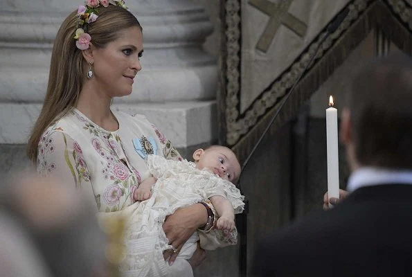 Queen Silvia, Crown Princess Victoria, Princess Estelle Princess Sofia, Princess Madeleine and Princess Leonore attended the baptism