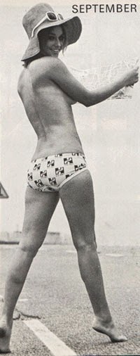 A girl with Dagen H logo on underwear.