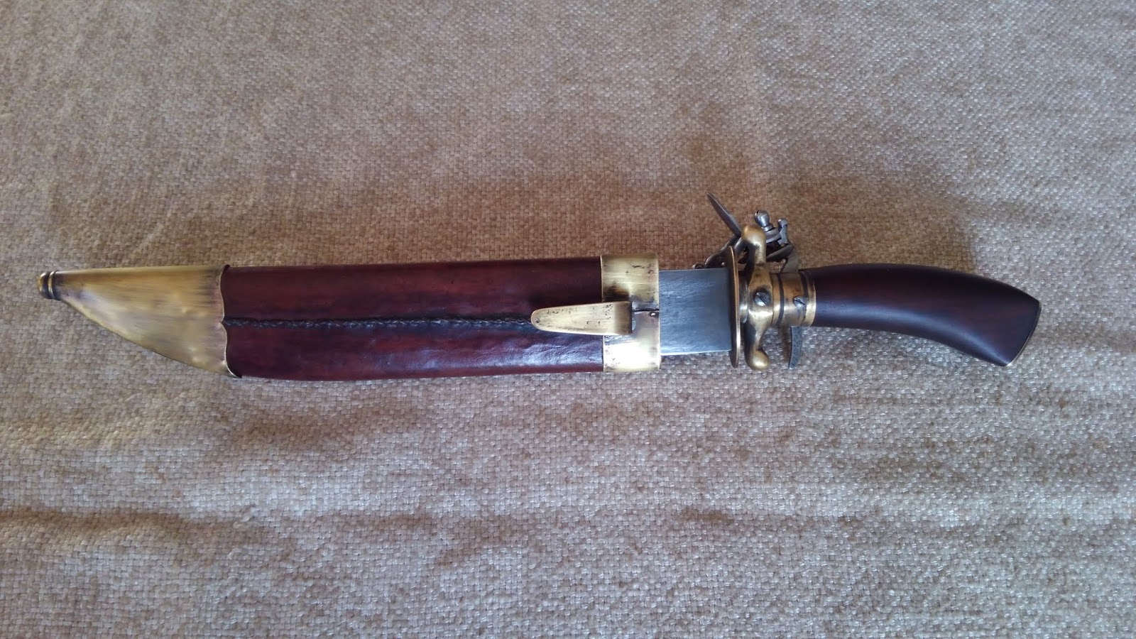 Contemporary Makers Late 18th Century Style Knife and Flintlock Pistol