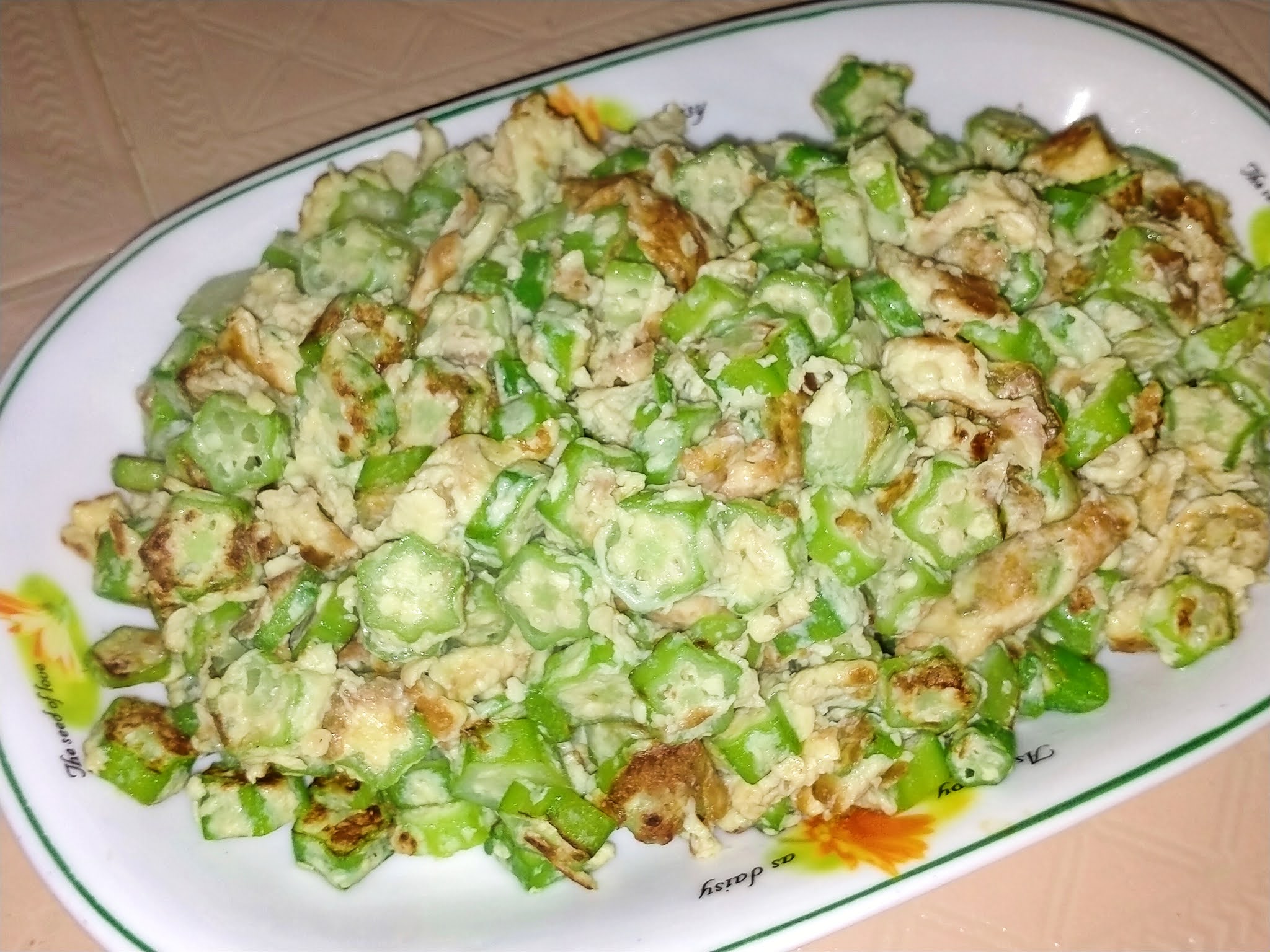 Cooking Pleasure FRIED OKRA WITH EGGS