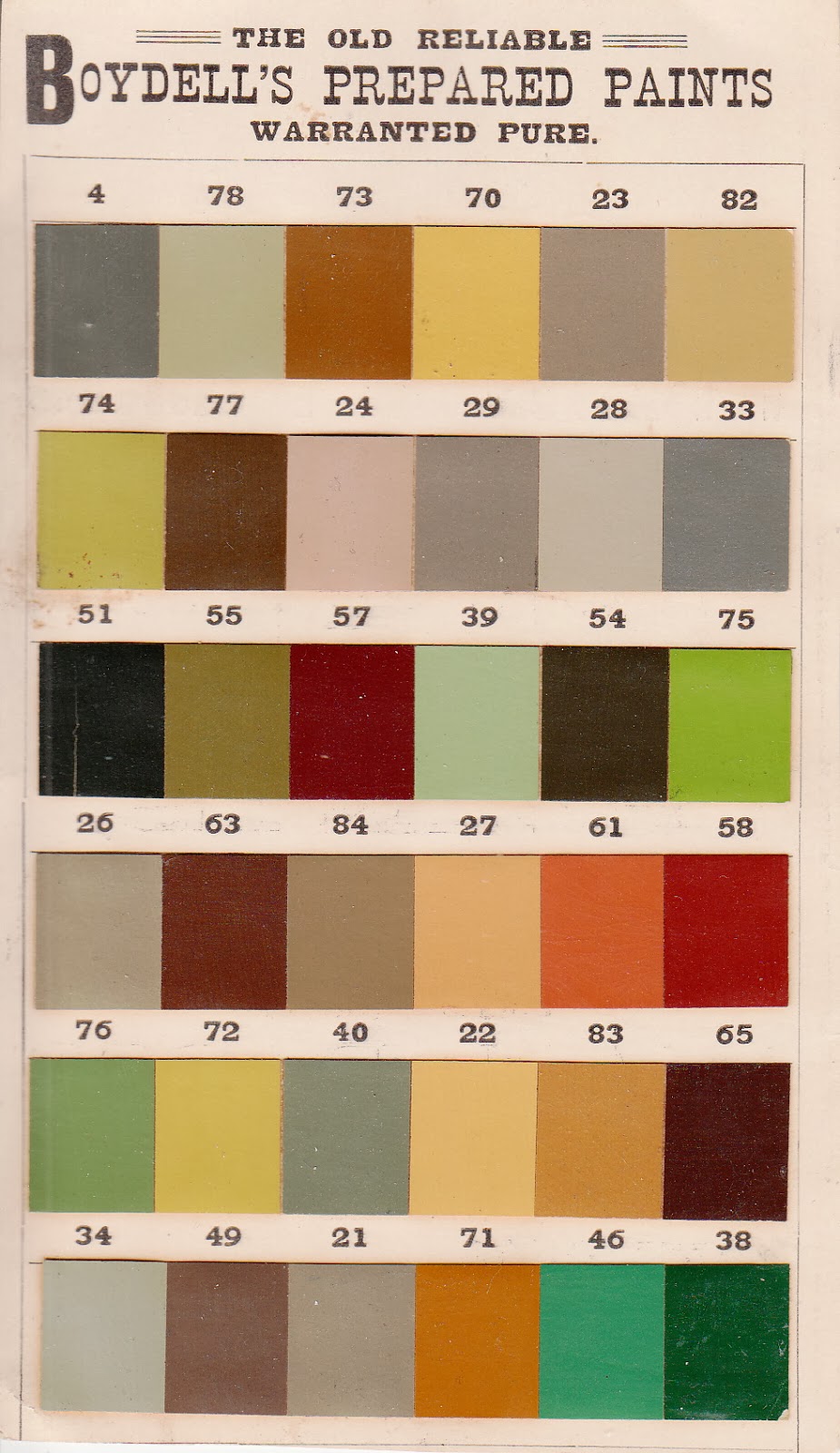 Harris Paints Color Chart