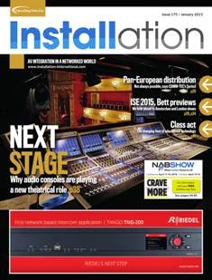 Installation 175 - January 2015 | ISSN 2052-2401 | TRUE PDF | Mensile | Professionisti | Tecnologia | Audio | Video | Illuminazione
Installation covers permanent audio, video and lighting systems integration within the global market. It is the only international title that publishes 12 issues a year.
The magazine is sent to a requested circulation of 12,000 key named professionals. Our active readership primarily consists of key purchasing decision makers including systems integrators, consultants and architects as well as facilities managers, IT professionals and other end users.
If you’re looking to get your message across to the professional AV & systems integration marketplace, you need look no further than Installation.
Every issue of Installation informs the professional AV & systems integration marketplace about the latest business, technology,  application and regional trends across all aspects of the industry: the integration of audio, video and lighting.