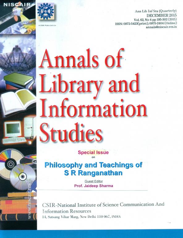 Annals of Library and Information Studies (ALIS)