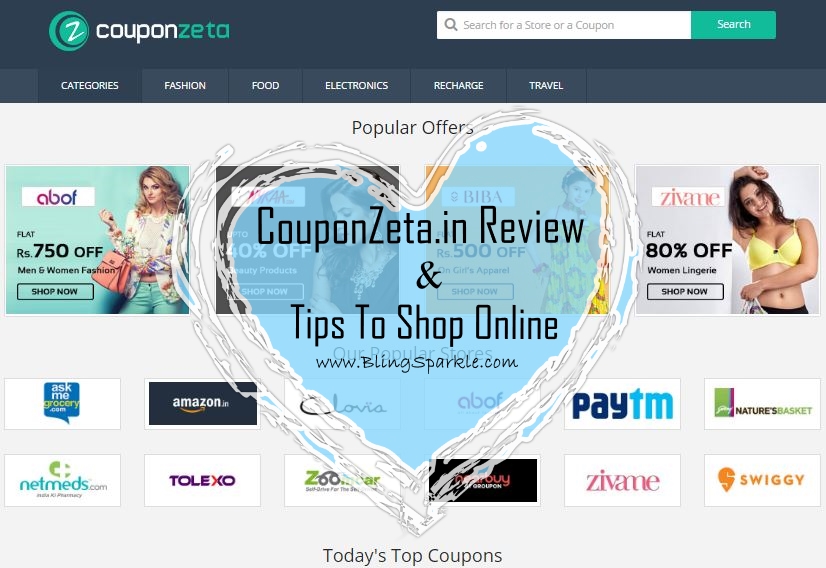 CouponZeta Review and Tips To Smart Online Shopping Bling Sparkle