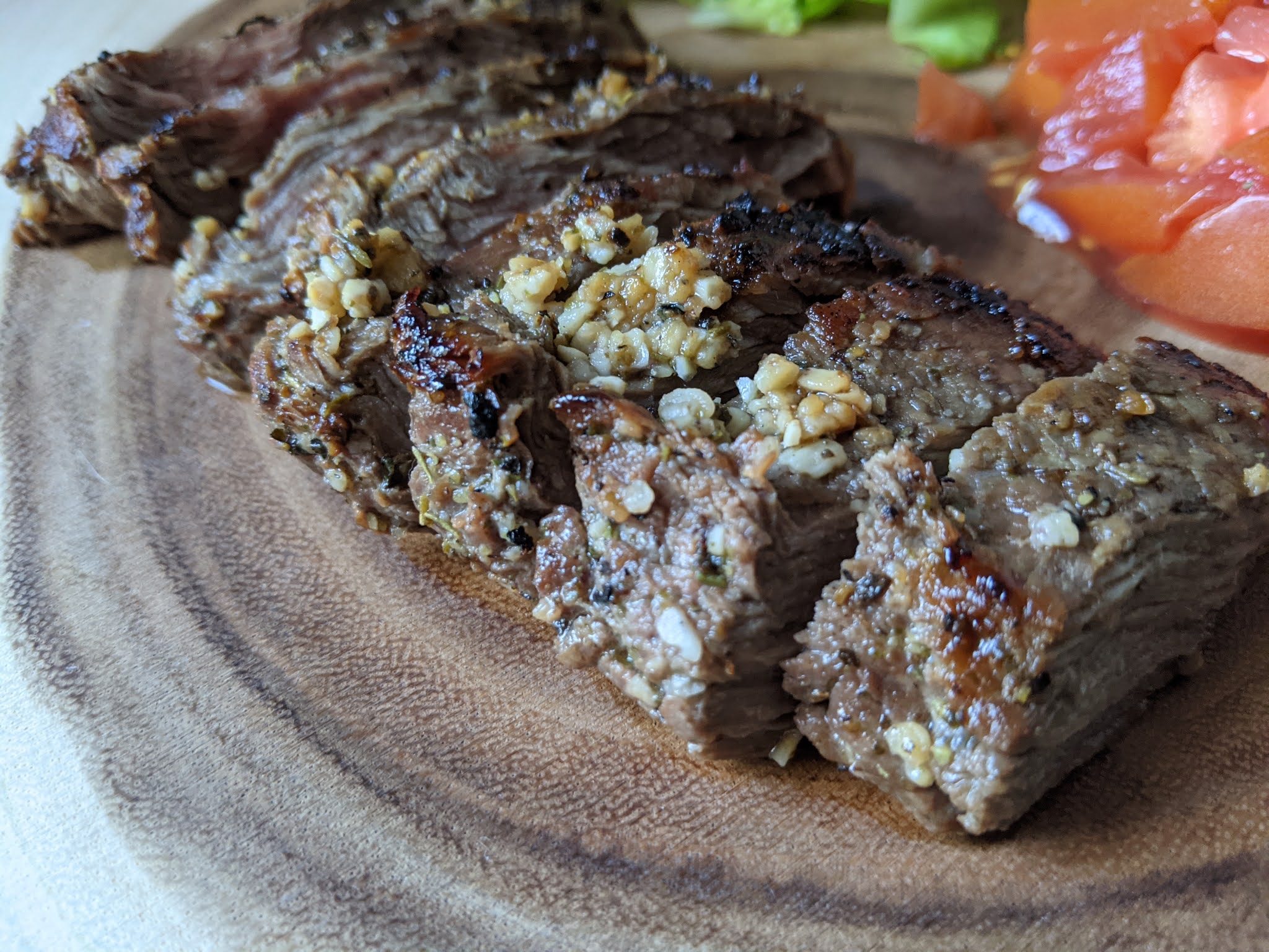 Garlic Grilled Flank Steak Tacos