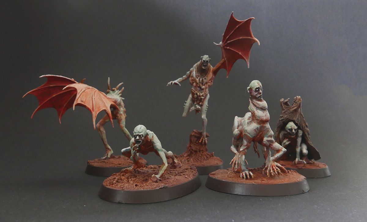 5 x Crypt Ghouls Death Vampire Counts Flesh Eater Courts Warcry Mordheim.