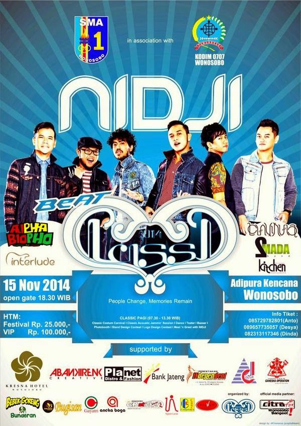 BEAT CLASSIC SMA NEGERI 1 WONOSOBO 2014 WITH NIDJI Damasta Error Blogger