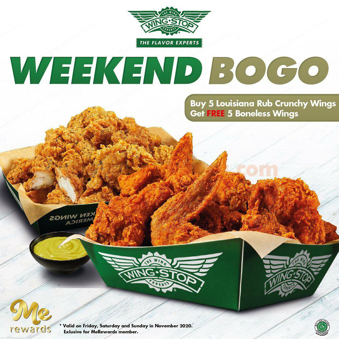 Wingstop Promo Weekend BOGO GRATIS 5pcs Boneless Wings flavor scanharga
