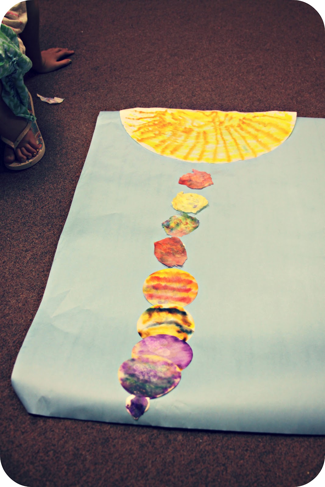 WhiMSy love Summer Diary Day 41 Coffee Filter Solar System