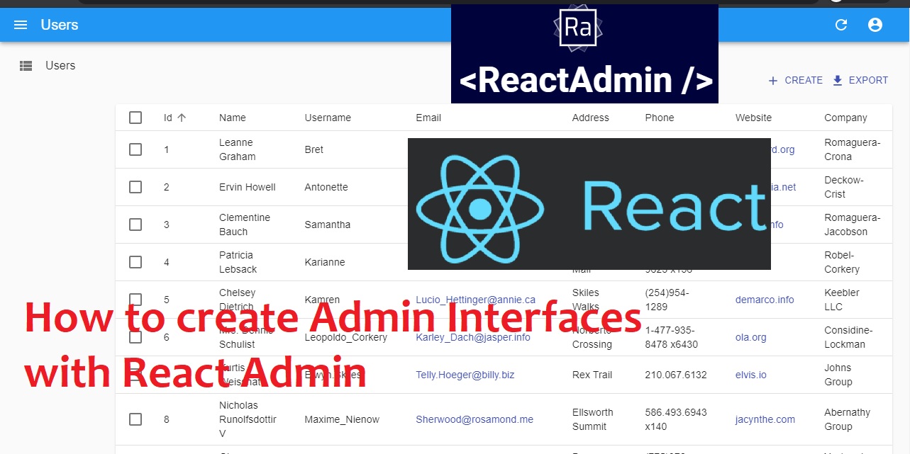 How to create Admin Interfaces with React Admin and JSON Server Data ...