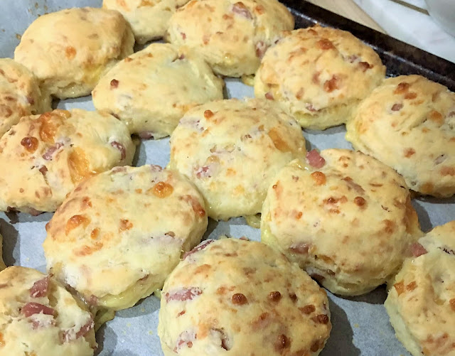 Ham and cheese damper scones recipe