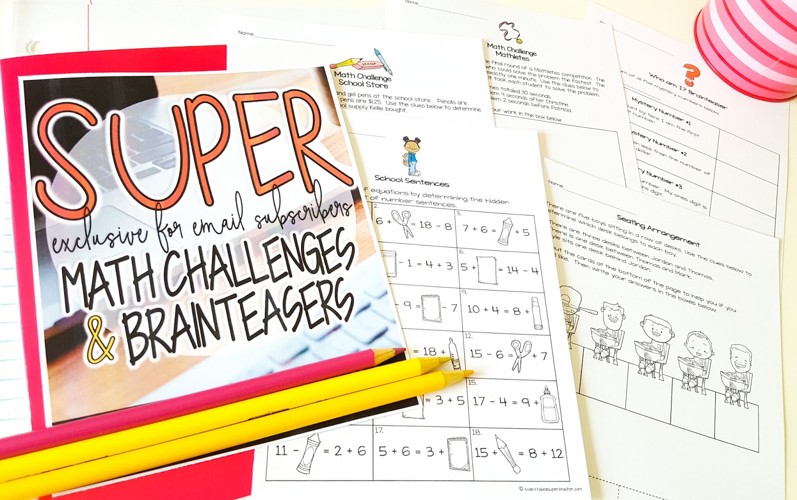 FREE Math Challenges for 2nd-3rd Grade