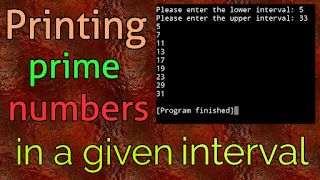 Printing prime numbers in a given interval (Python) - BoiCoder