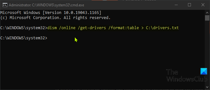 ล้างโฟลเดอร์ DriverStore โดยใช้ Command Prompt