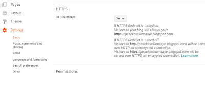 HTTPS settings in blogger - blog seo