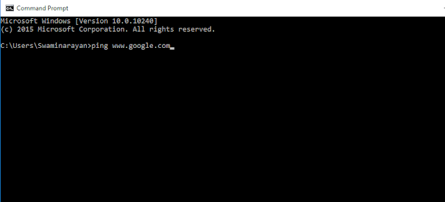 PING command in command prompt