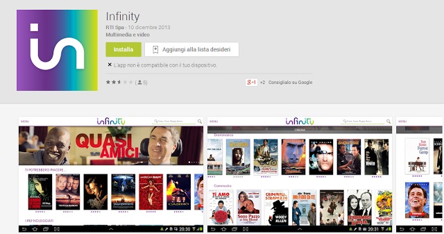 Non Trovo App Infinity Su Smart Tv